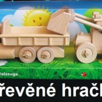 Holzlastwagen und Bulldozer Spielzeug