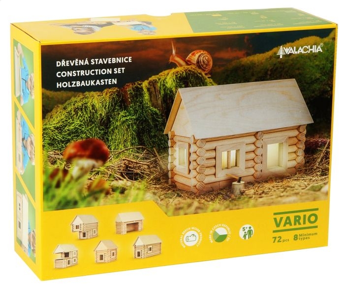 Holzbausätze für 7 Gebäude Spielzeug für Kinder Walachia