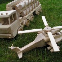 Holz-Lastwagen Forstschlepper Holzrückung Modell Spielzeug