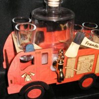 Geschenke Flasche, Glas für Alkohol Feuerwehrmann, Feuerwehr, für Feuerwehrleute