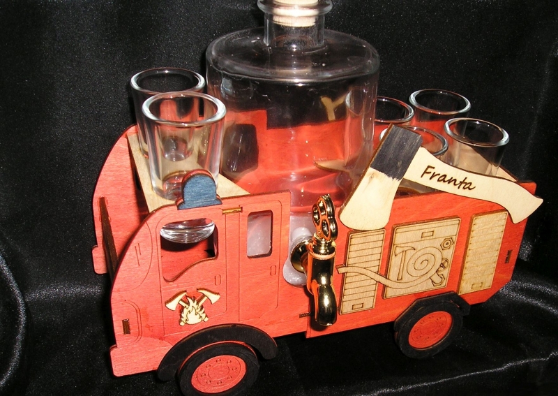 Geschenke Flasche, Glas für Alkohol Feuerwehrmann, Feuerwehr, für Feuerwehrleute