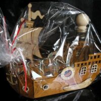 Geschenk Flasche Alkohol Segelschiff, Schiff für Seemann Kapitän