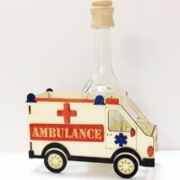 Ambulanz Geschenk Flasche 0,5 l + 6 Schnapsgläser