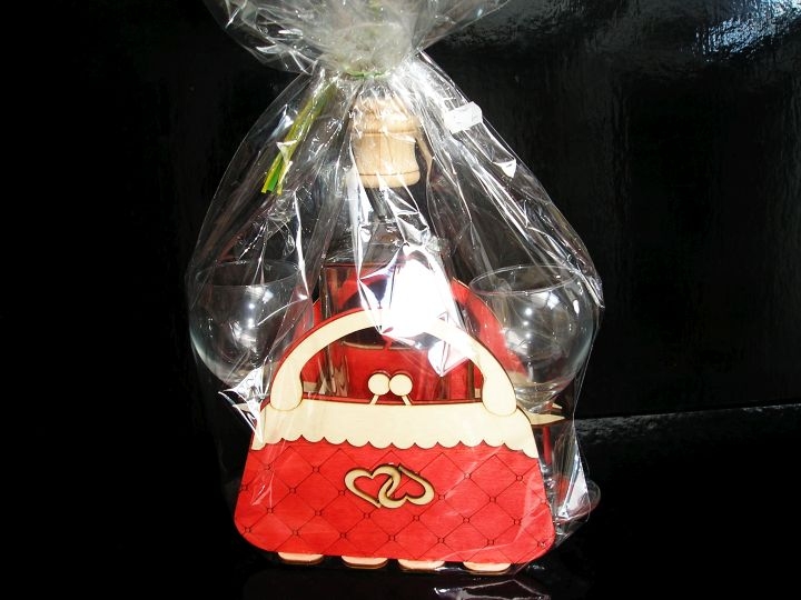 Flasche Geschenk DAMEN-HANDTASCHE
