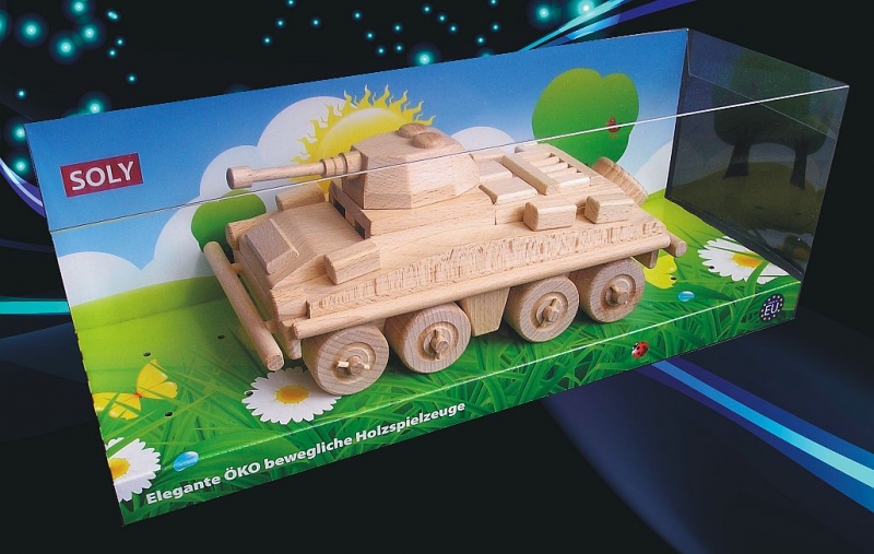 Militärtransporter, Panzer. Holzspielzeug Geschenke für Soldaten