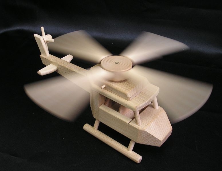 Spielzeughubschrauber aus Holz, Geschenk für Piloten