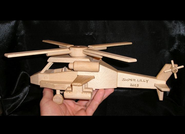 Holzgeschenke und Spielzeug Hubschrauber Modell