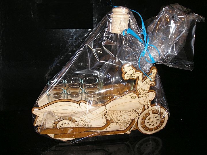 Motorrad Geschenk für Biker Flasche Ruhestand