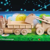 Holzspielzeug fur Kinder Lkw und Bulldozer