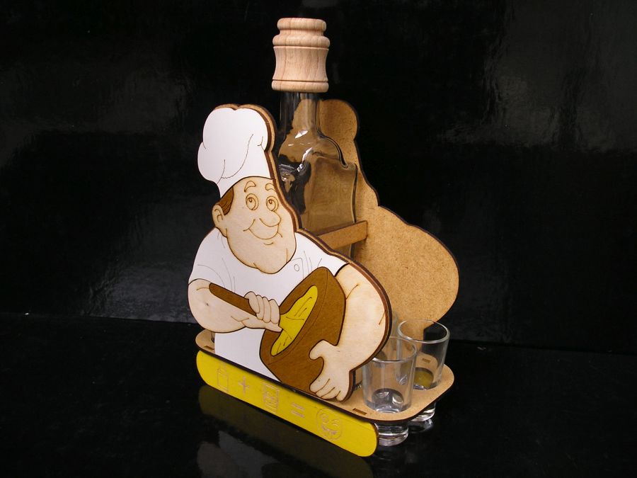 Kochgeschenke Glasflasche zum Geburgstag