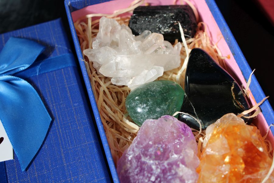 Mineralien Geschenk Kinder Set