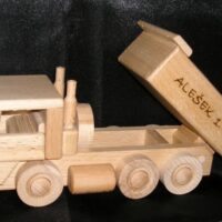 Tatra-LKWs und Bulldozer aus Holz Holzspielzeug
