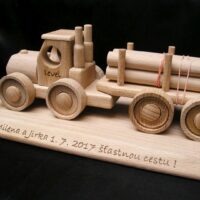 Forstschlepper, Lkw, Holzspielzeug