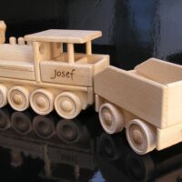 Holz-Eisenbahnen Holz-Eisenbahnen Lokomotive mit Kohletender