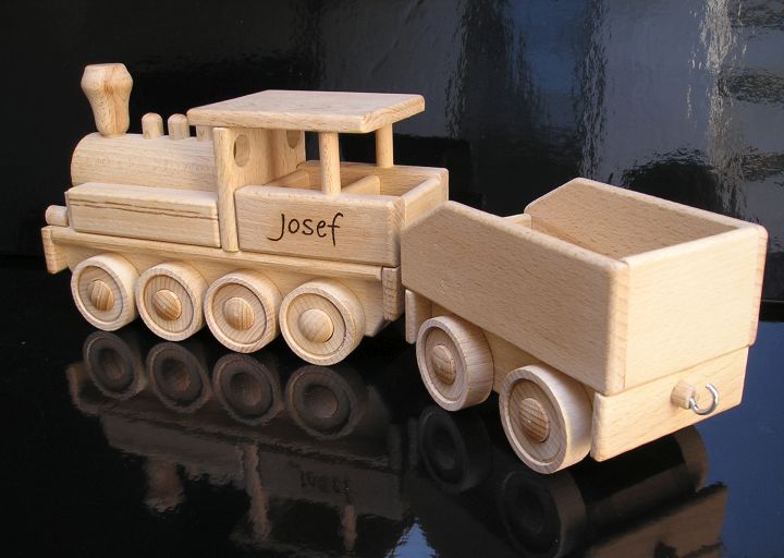 Holz-Eisenbahnen Holz-Eisenbahnen Lokomotive mit Kohletender