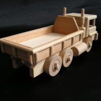 Holz-Lastwagen mit Container