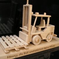 Geschenke für Lageristen, Logistik Modell eines Gabelstaplers