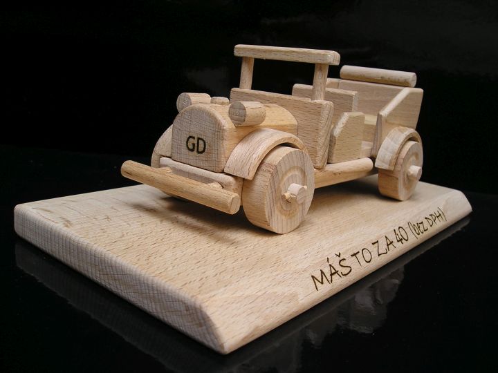 Holzauto Oldtimer Spielzeug, Oldtimer-Pkw Geschenk für Sammler historischer Fahrzeuge zum Ruhestand