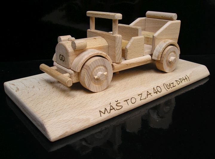 Holzauto Oldtimer Geschenk für Firmenchef