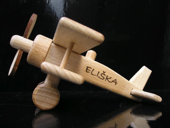 Kleines Flugzeug Holzspielzeug