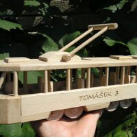 Straßenbahn Holzspielzeug historischer Stadtbahnwagen