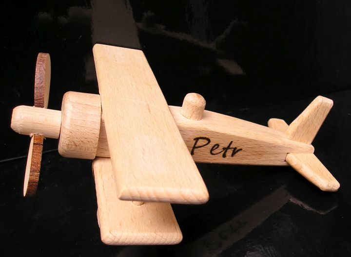 Kleines Flugzeug Holzspielzeug