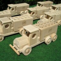 Auto Stiftehalter, Holz-Werbeartikel
