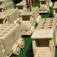 Auto Stiftehalter, Holz-Werbeartikel