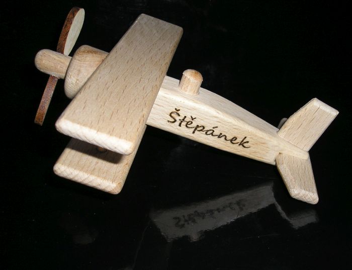 Kleines Flugzeug, Holzflugzeug Spielzeug