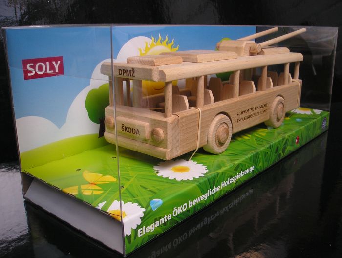 Holzspielzeug Obus Kinder Spielzeug im Geschenke Box