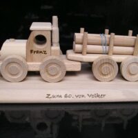 Forstschlepper, Lkw, Holzspielzeug