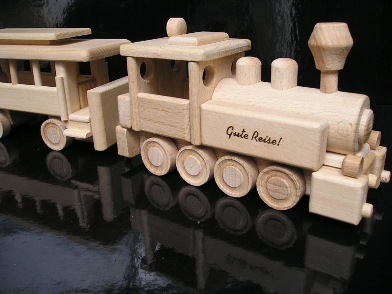 Holzspielzeug Dampflokomotive Zug für Kinder