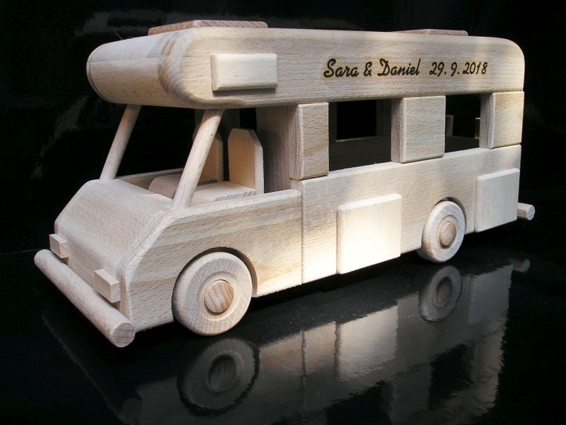 Campinganhänger Caravan Holzmodell Wohnmobil