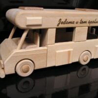 Holzwohnwagen Geschenk für Caravan-Fans