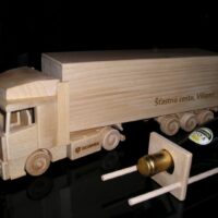 Holzgeschenk für Lkw-Fahrer Flaschenhalter