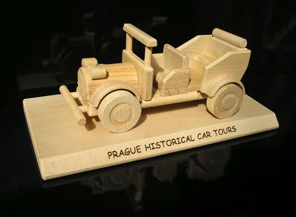 Holzauto Oldtimer Spielzeug, Geschenk für Sammler historischer Fahrzeuge