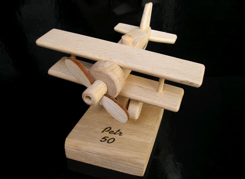 Flugzeugspielzeug aus Holz Geschenk für Piloten Holzgeschenk zum Geburtstag für Piloten