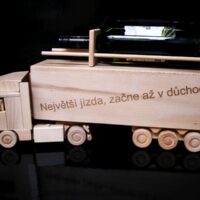 Truck Geschenk für Lkw-Fahrer Ruhestand mit Flaschenhalter