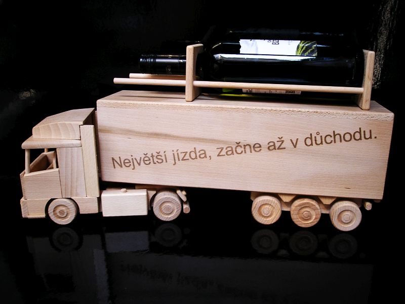 Truck Geschenk für Lkw-Fahrer Ruhestand mit Flaschenhalter
