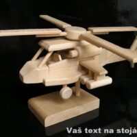 Apache Helikopter als Geburtstagsgeschenk für Piloten auf Ständer mit Widmung