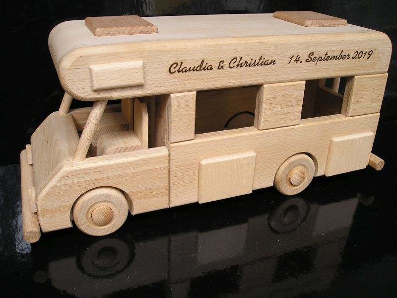 Geschenk zum 40. Geburtstag Caravan Holzmodell
