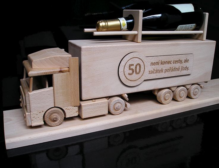 Geschenk für LKW-Fahrer, Holzmodell LKW