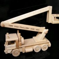 Hebebühne Modellfahrzeug Holzauto Geschenk, Spielzeug