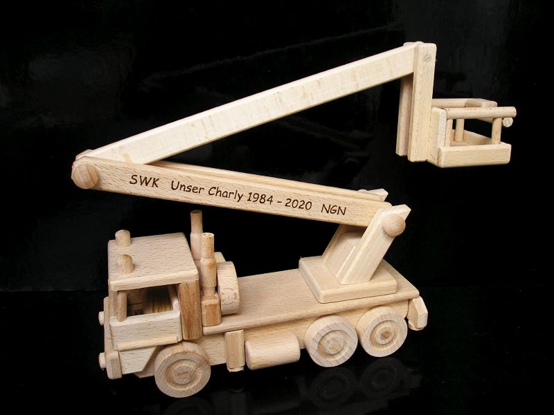 Hebebühne Modellfahrzeug Holzauto Geschenk, Spielzeug