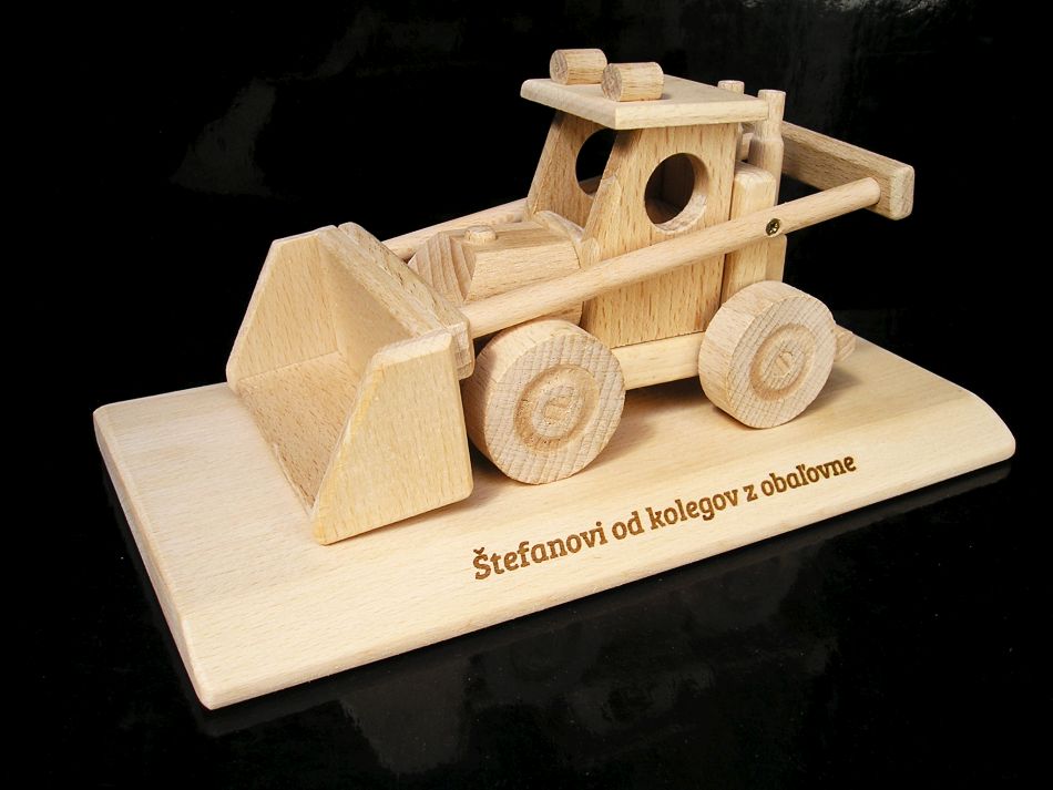 Landwirtschafts-Lader Traktor Holz Geschenk Spielzeug Modell