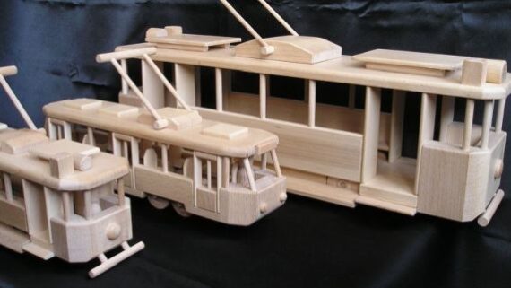 Strassenbahnfahrer Holz Geschenk