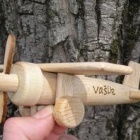 Holzspielzeug kleines Flugzeug