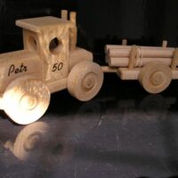 Holztraktor Geschenk 50. Geburtstag