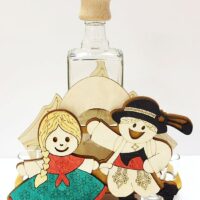 Hochzeitsgeschenk Flasche Tänzer Braut Flasche Folklore