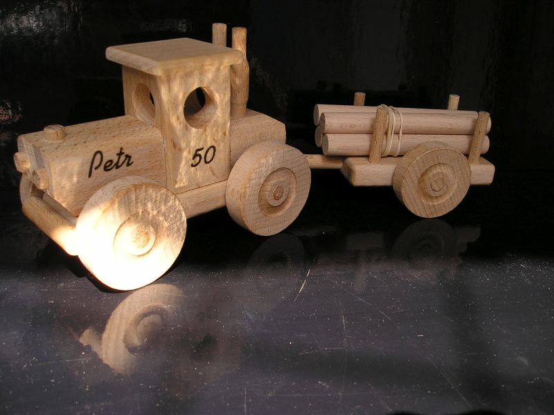 Holztraktor Geschenk 50. Geburtstag
